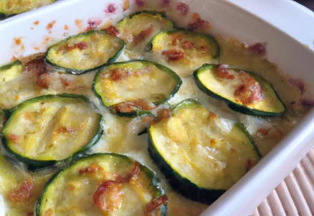 Gratin de courgettes au pistou