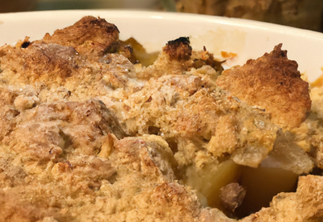 Crumble aux pommes onctueux