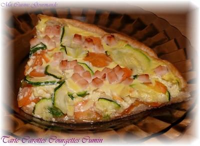 Tarte carottes courgettes et cumin