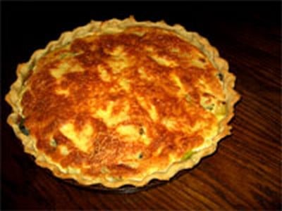 Tarte soufflée aux poireaux