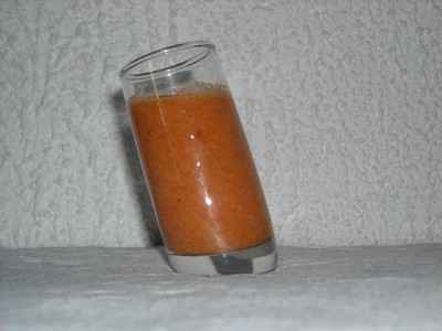 Gaspacho aux oignons nouveaux