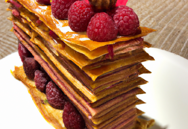 Mille feuilles chocolat framboise