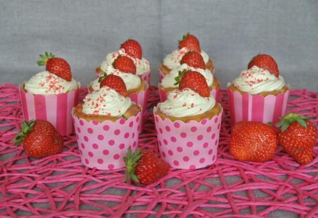 Cupcakes à la fraise