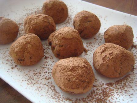 Truffes de fromage de chèvre au chocolat