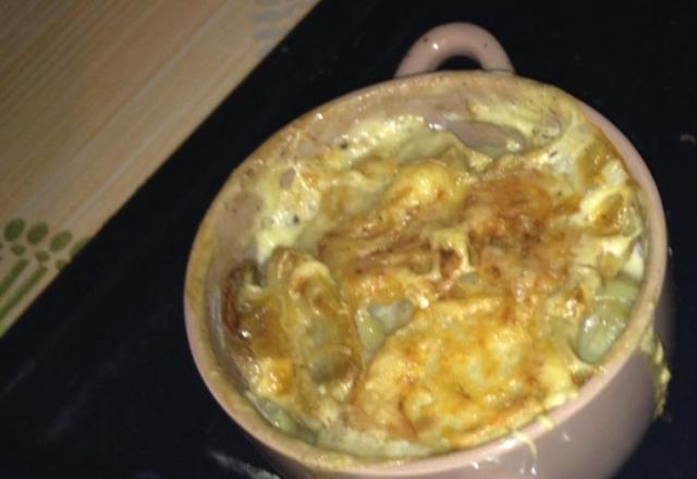 Gratin de foie gras aux pommes de terre