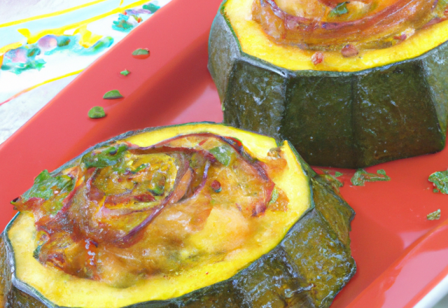 Tian de courgettes farcies aux pignons