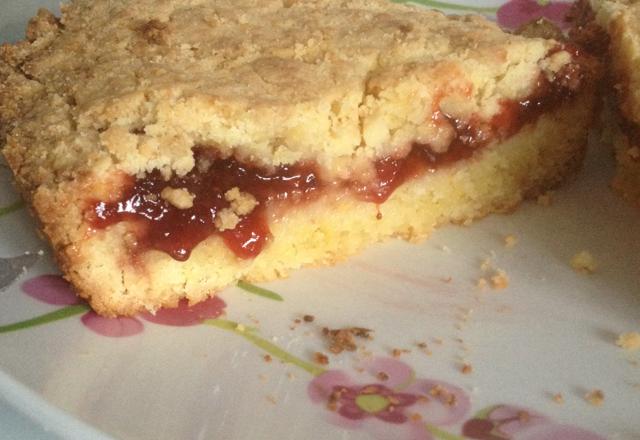 Gâteau breton aux framboises