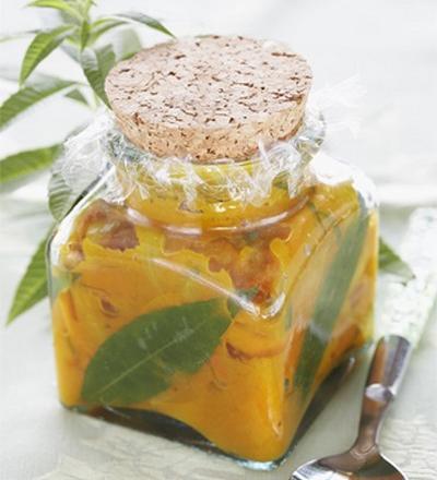 Chutney orange aux abricots, version verveine, safran ou moutarde