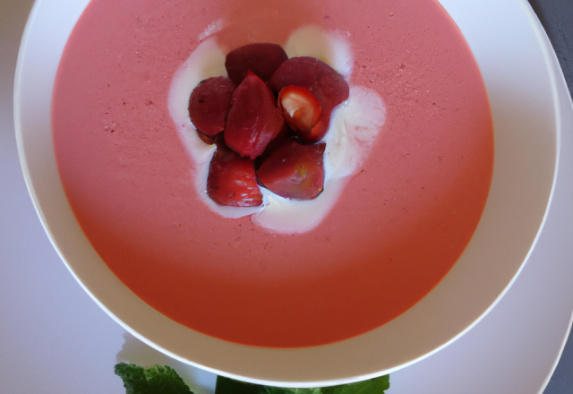 Soupe de fraise maison