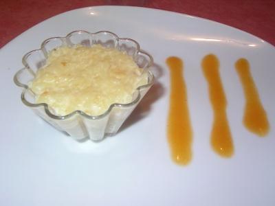 Risotto au lait et coulis d'abricots