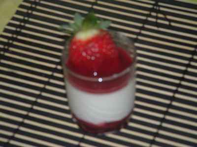 Panacotta à la fraise