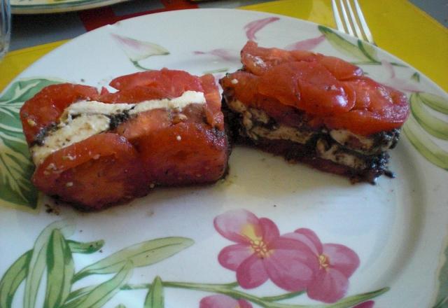 Terrine de tomates à la mozzarella