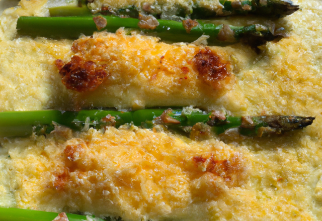 Crumble d'asperges à la mimolette