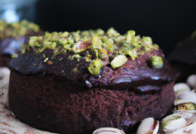 Cake au chocolat noisettes et pistaches