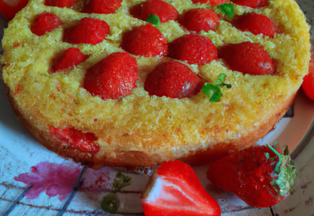 Gâteau de semoule aux fraises tagada