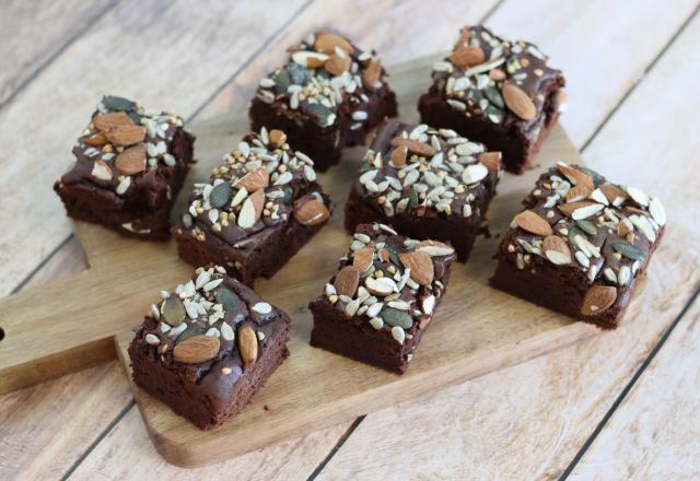 Brownie chocolat et haricots rouges (sans beurre)