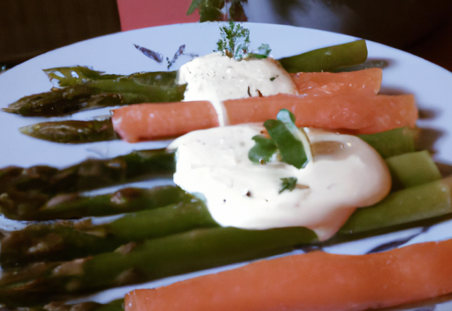 Asperges enrobées de saumon au mascarpone