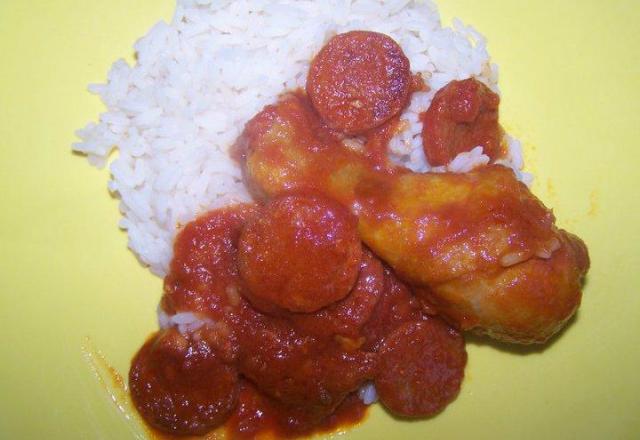 Poulet au chorizo et tomates