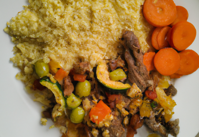 Couscous aux légumes et à l'agneau