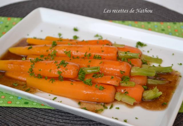 Carottes fondantes, sauce au vinaigre balsamique