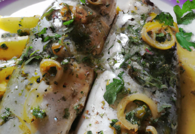 Maquereaux au vin blanc et à la coriande