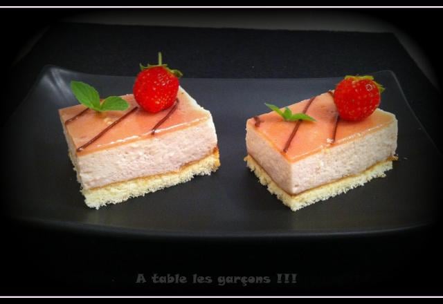 Bavarois au smoothie fraises et bananes