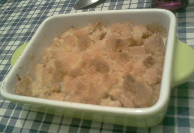 Crumble pomme sans amande