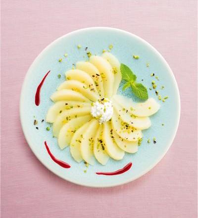 Carpaccio de poires à la ricotta