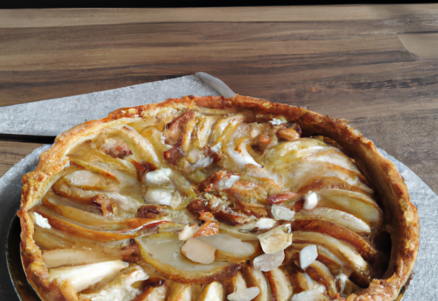 Tarte amandes et poires