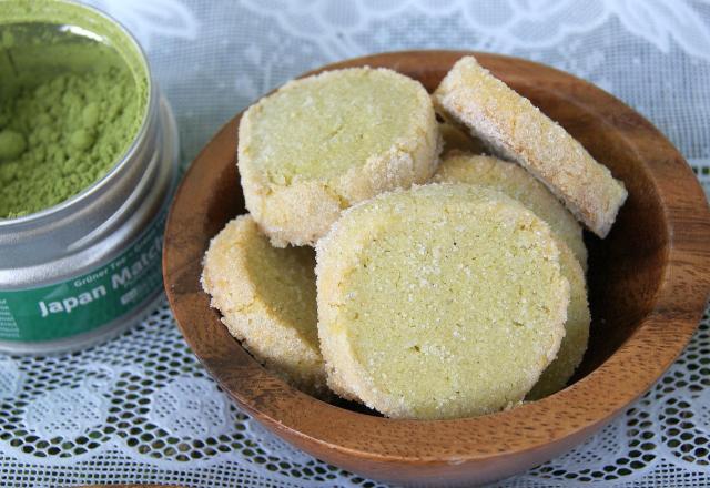 Sablés au thé matcha