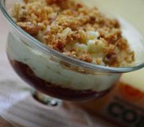 Crumble de confit d'oignon et sa mousse comté