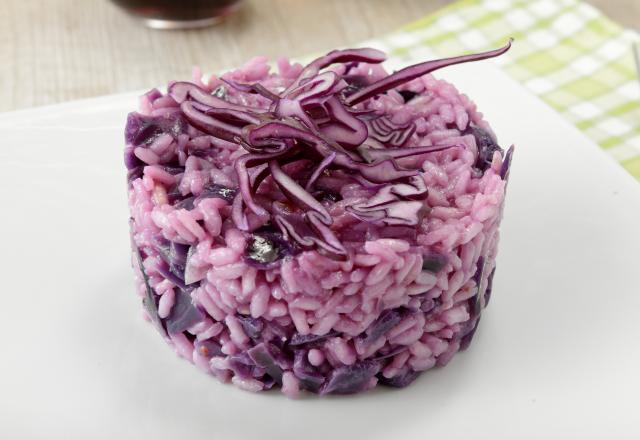 Purple risotto