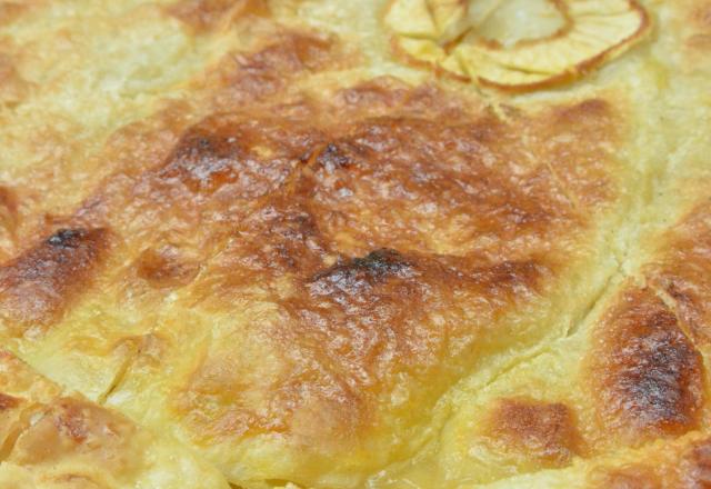 Tourtière aux pommes, glace pruneaux Armagnac