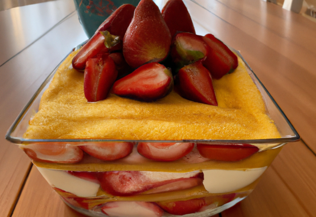 Tiramisu d'été aux fraises et aux citrons