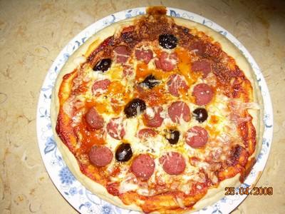 Pizza maison jambon fromage