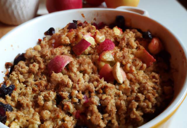 Crumble fruits d'automne