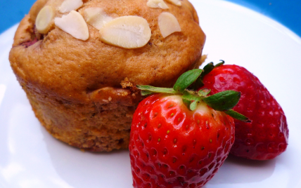 Muffins légers fraise-amande