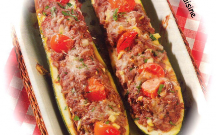 Courgettes en petits bateaux