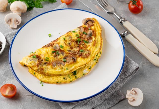 Omelette au champignons de Paris