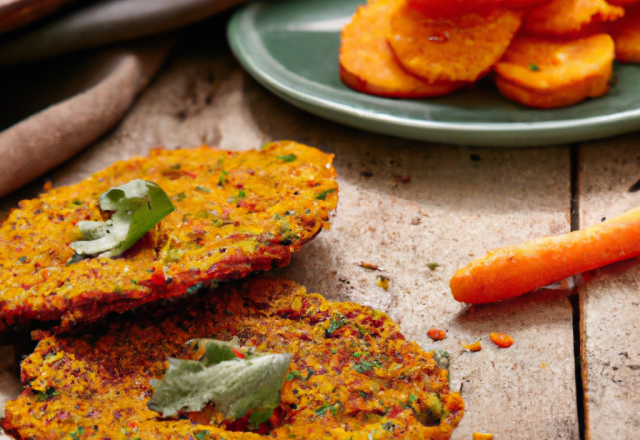 Galettes de carottes aux lentilles