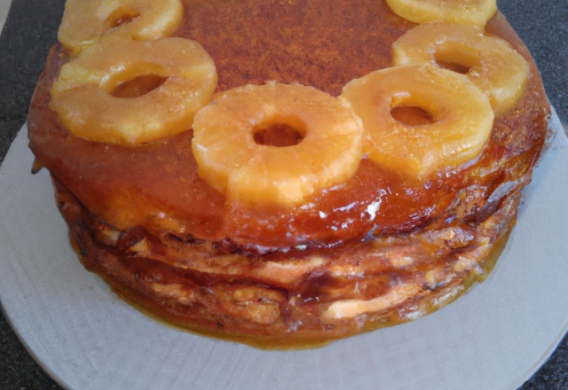 Gâteau ananas caramel tout prêt