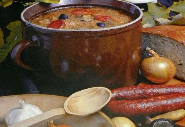 La soupe de Noël  ou  soupe à la choucroute.