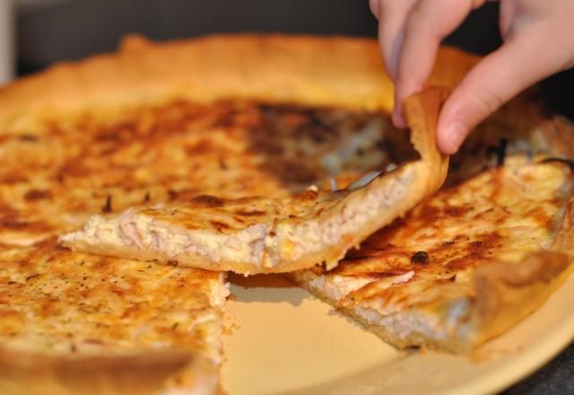 Quiche express allégée au poulet