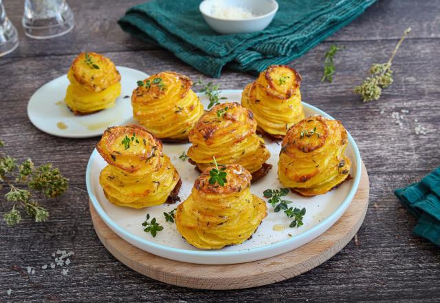 Millefeuilles de pommes de terre croustillantes au parmesan