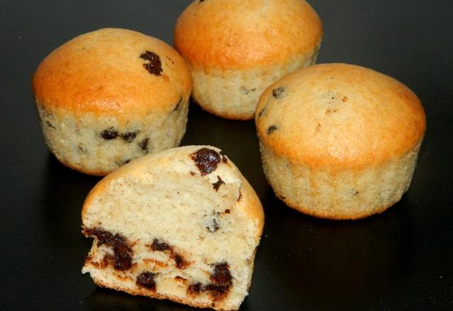 Muffins banane et pépites de chocolat