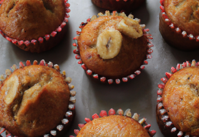 Muffins bananes noisettes