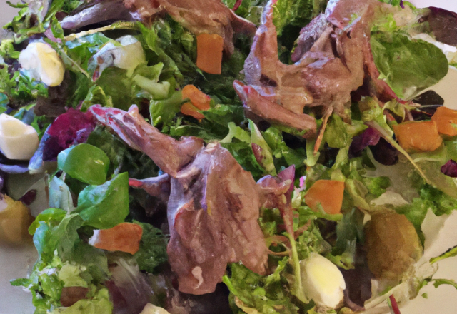 Salade de lapin aux rattes et salicornes