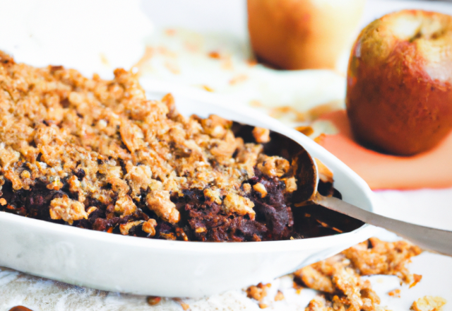 Pomme crumble au chocolat