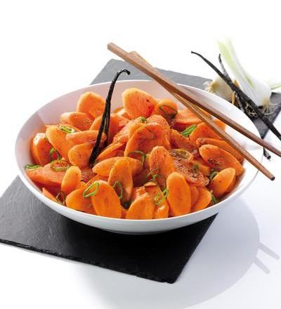 Wok de carotte primeur à la vanille