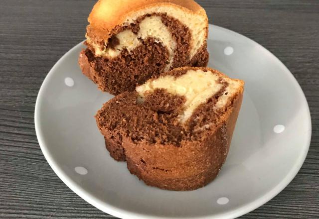 Gâteau marbré au chocolat et à l’orange